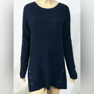 a.n.a Midnight Blue Women's Turtleneck Sweater